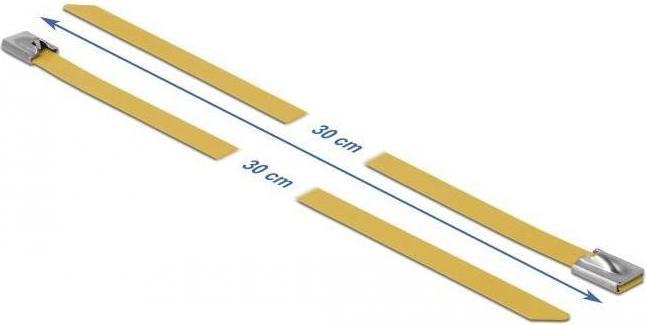 Actual product image Delock Stainless steel cable tie 300x7,9 10pcs. (Metal cable ties, 300 mm, 10 pcs.)