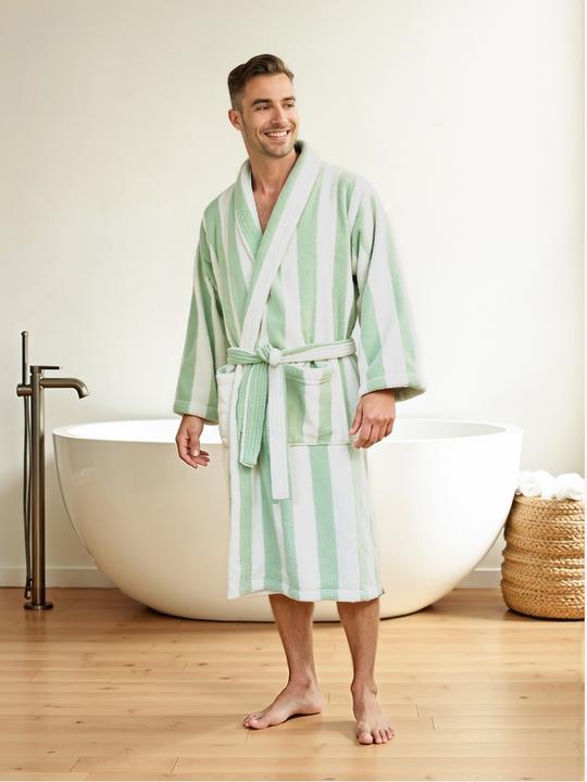 Produktbild Vertbaudet Damen/Herren Bademantel Capsule STRANDKORB, mit Recycling-Baumwolle (L)