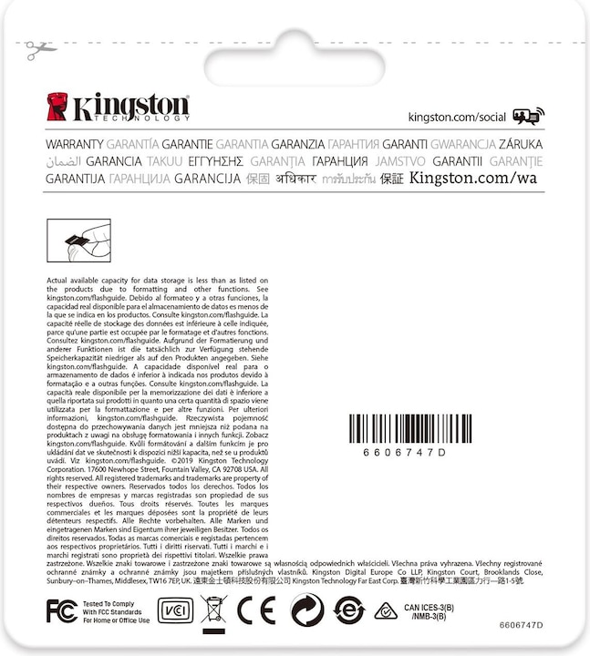 Image du produit Kingston MicroSD 128GB Endurance (128 Go, microSD, U1, UHS-I)