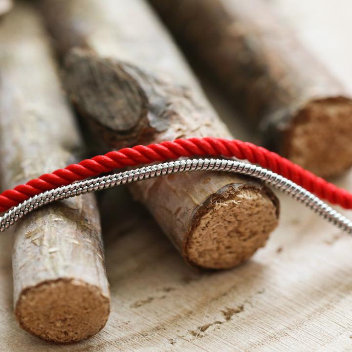 Produktbild Val&Val Rotes Herrenarmband (Acier, Cordon)