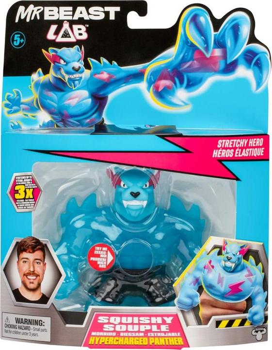 Actual product image Moose Mr Beast Lab Goo Jit Too Stretchy Figure Hypercharged Panther