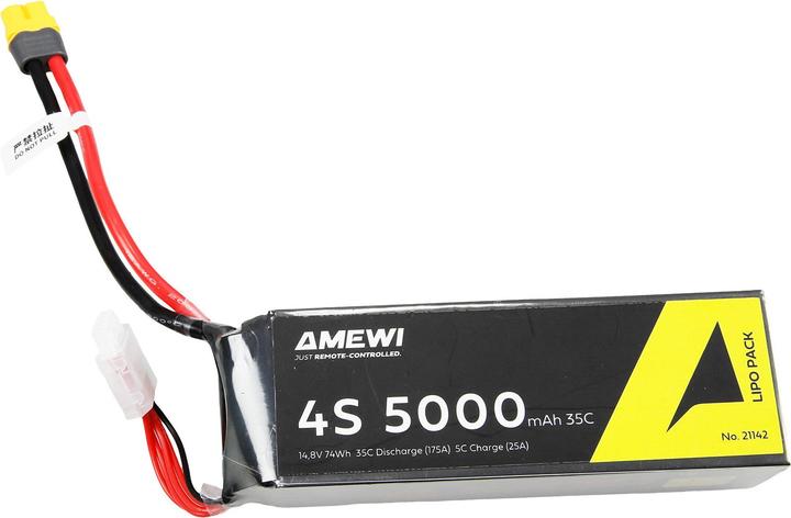 Amewi LiPo Akku 4S 14,8V 5000mAh XT60 (14.80 V, 5000 mAh)