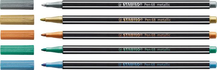 Immagine prodotto STABILO Penna 68 Premium in feltro metallizzato (Verde, 1 x)