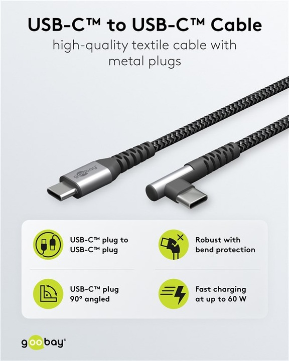 Image du produit Goobay USB C - USB C (0.50 m, USB 2.0)