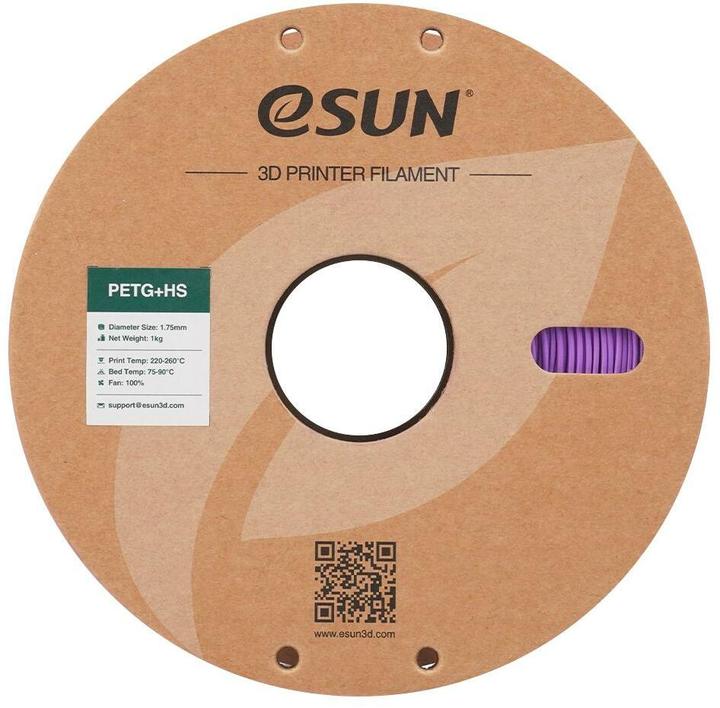 Image du produit eSUN Filament PETG+ HS Violett 1.75 mm 1 kg (PETG, 1.75 mm, 1000 g, Violet)