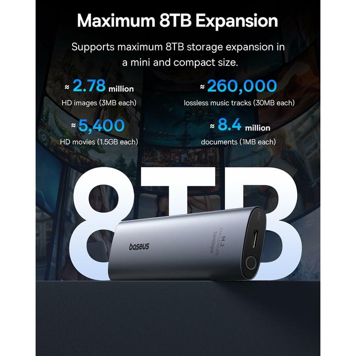 Produktbild Baseus FlyJoy Series SSD-Gehäuse (M.2 NVMe) Space Grau (M.2)