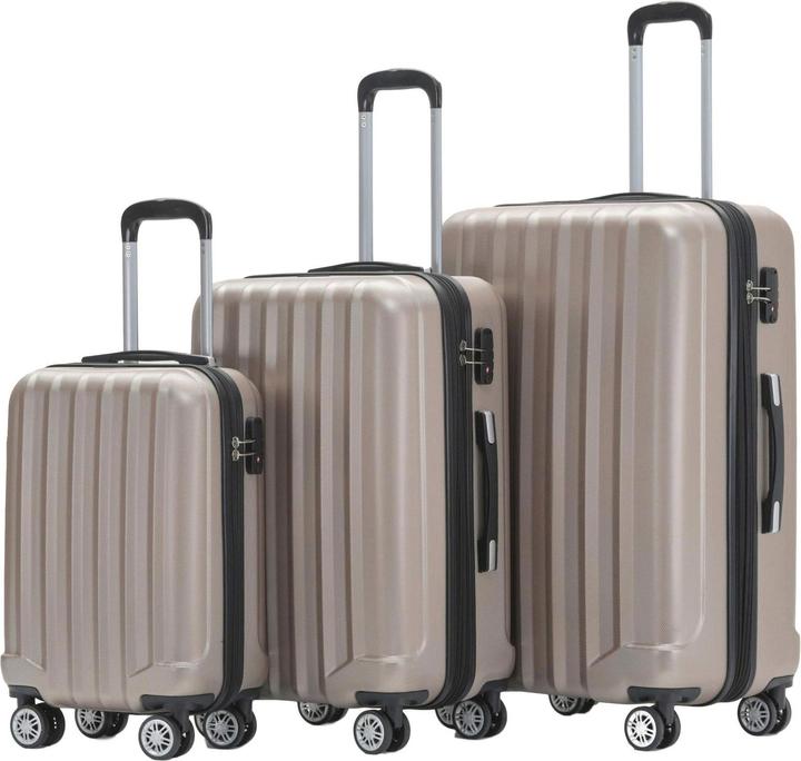 Actual product image Beibye 3 TLG. Travel suitcase set champagne (40 l)