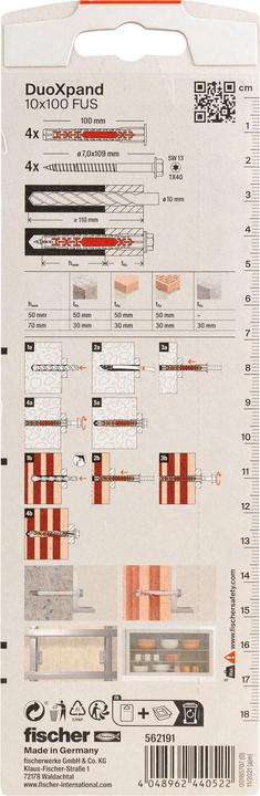 Produktbild Fischer DuoXpand 10x100 FUS K (4) (4 Stk.)