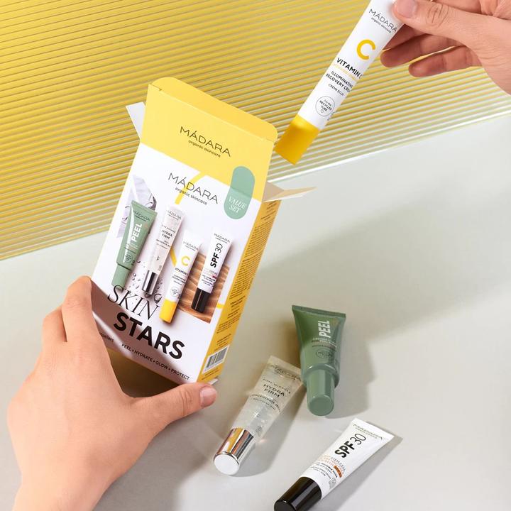 Produktbild Madara Bio Natural Skin Stars 4 Mini Bestseller Set - Facial Skincare Set (Gesichtspflege Set)