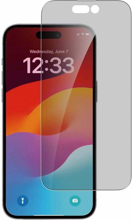 Immagine prodotto 4smarts Second Glass Privacy con cornice di montaggio per Apple iPhone 15 Plus (1 pz., Apple iPhone 15 Plus)