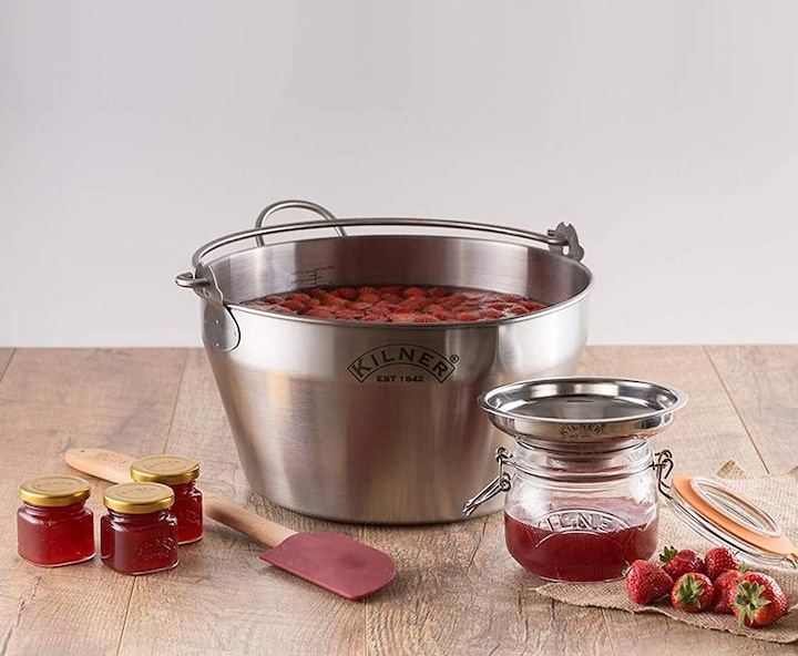 Actual product image Kilner 25.413 Stainless Steel Preserving Jam Pan, Silver, 34.5 x 34 x 19.5 cm (Pot, Stainless steel)