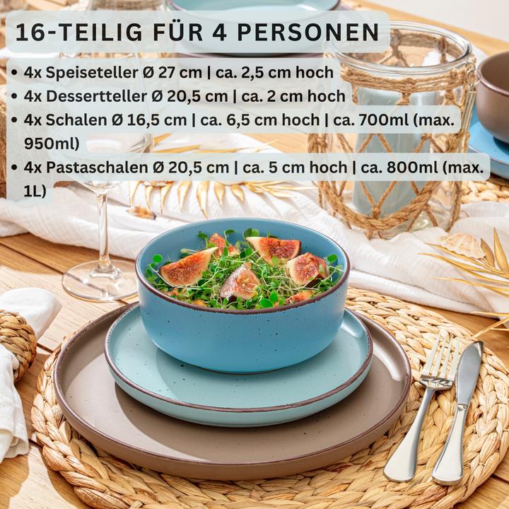 Produktbild Sänger Geschirr Tafelservice Bombay Meeresboden (16 Stk.)