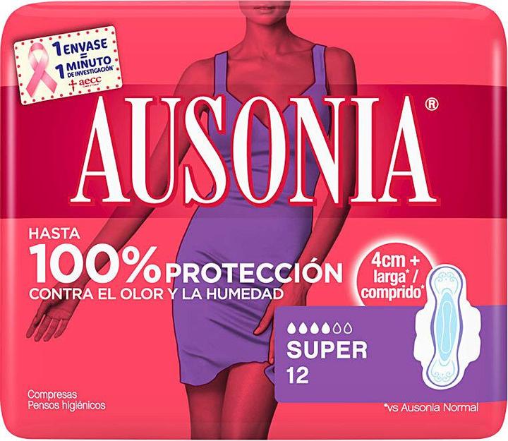 Produktbild Ausonia compresas super alas 12 uds (12 x)