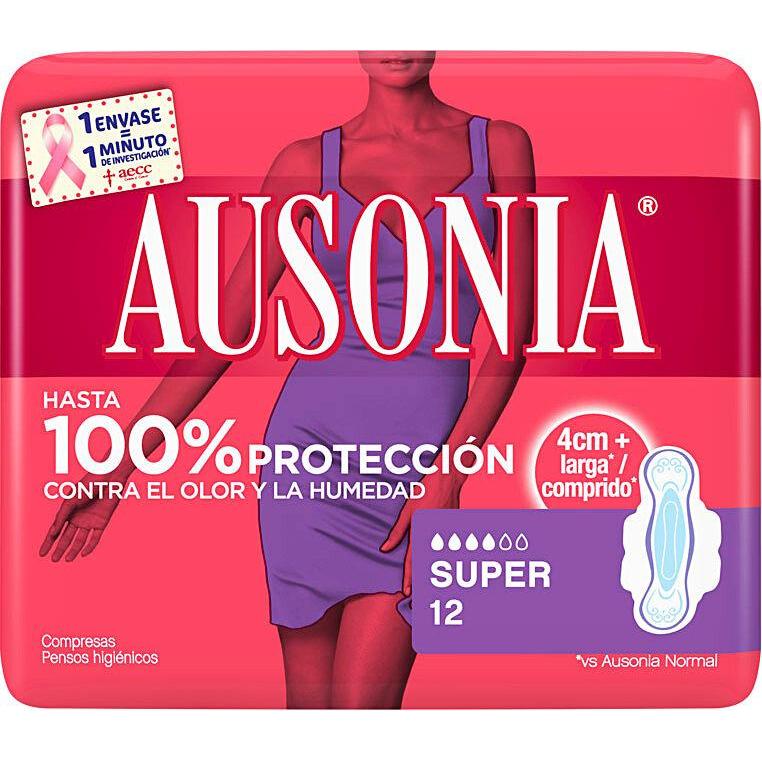 Thumbnail - Ausonia, Binden, compresas super alas 12 uds (12 x, Damenbinden)