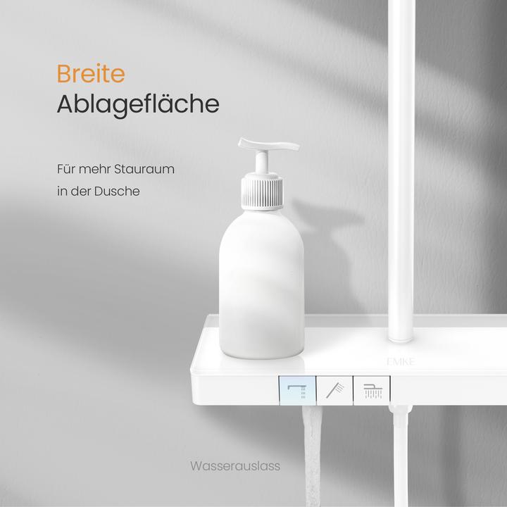 Image du produit Emke Système de Douche Thermostatique, Douchette+Douche de Tête(2 intensités de jet)+Sortie Inférieure, B