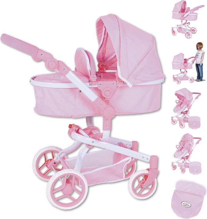 Image du produit Knorrtoys Poussette de poupée Boonk - "Princess white rose