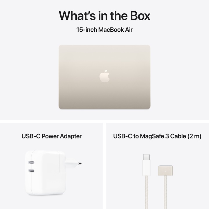 Produktbild Apple MacBook Air – 2025 (15.30", M4, 16 GB, 256 GB, DE)