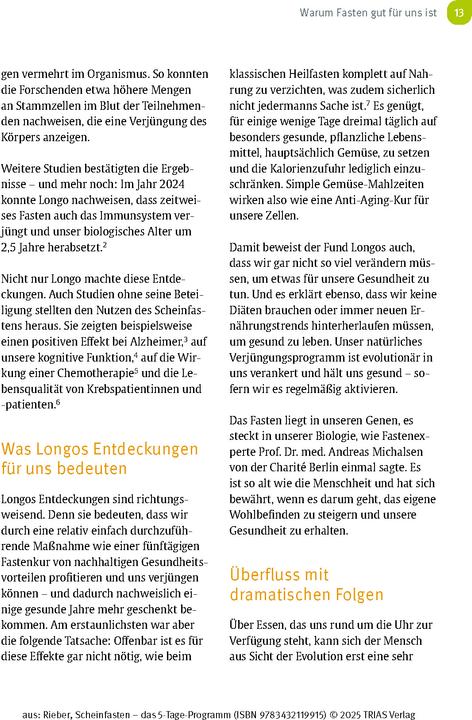 Immagine prodotto Scheinfasten - das 5-Tage-Programm (Tedesco, Riebera Dunja, 2025)