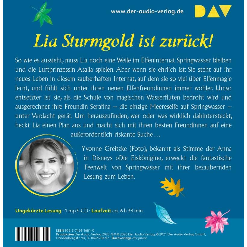 Thumbnail - Lia Sturmgold - Teil 2: Das Geheimnis der Meereselfe, Hörbücher von Aniela Ley, Yvonne Greitzke, Max Meinzold, Janina Fi...