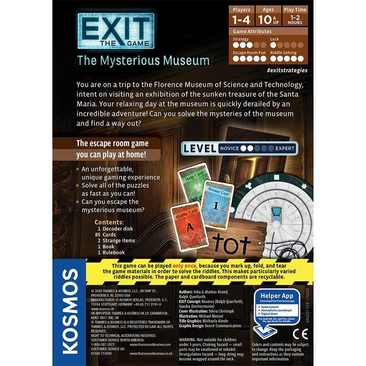 Productafbeelding Thames & Kosmos EXIT: Het Mysterieuze Museum Bordspel Strategie (Engels, 1 - 4 Spelers)