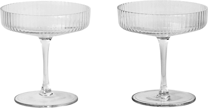 Ondulazione (15 cl, 2 Occhiali, Bicchieri da champagne)
