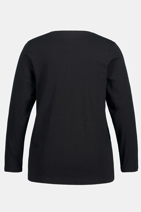 Produktbild Ulla Popken Basic Shirt, Knopfleiste, regular, Langarm