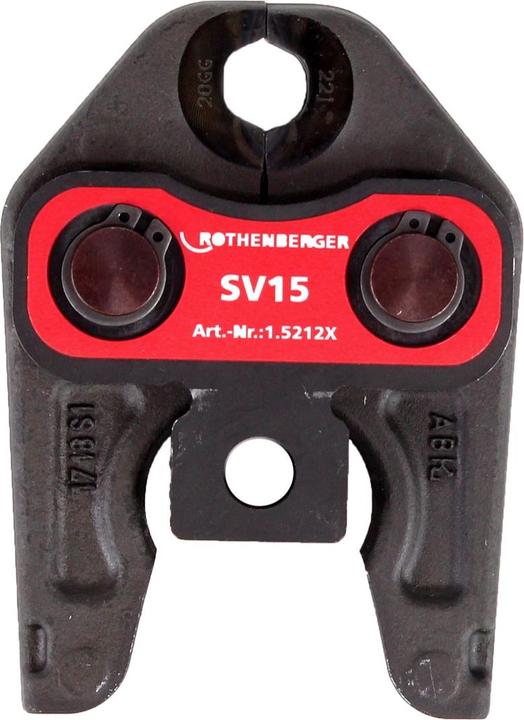 Actual product image Rothenberger Pressing jaw pressing pliers standard SV15 ( 015212X ) for ROMAX 4000 / Akku Press ACC etc (145 mm)