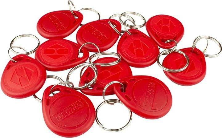 Actual product image JTI 10 x 125 kHz RFID Smart Tag - Red (Key card)
