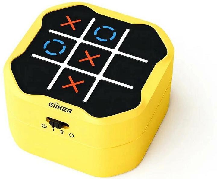 Actual product image Giiker Tic-Tac-Toe Bolt-Spiel, Gelb (English, French, German, Italian, 1 - 2 Players)