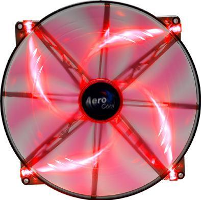 Produktbild AeroCool Silent Master 200 Red LED (200 mm)