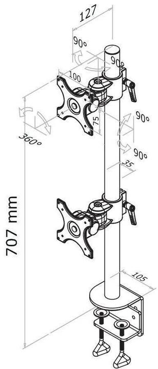 Image du produit Neomounts Fpma-D700dv (Tables, 27", 12 kg)