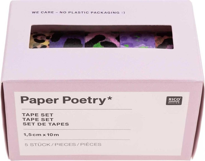 Actual product image Rico Design Washi Tape Leo 5 pieces, Multicoloured
