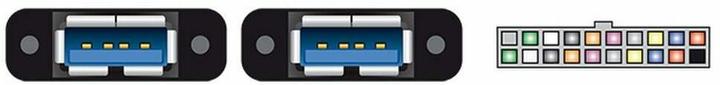 Actual product image Delock USB cable 19-pin USB3.0 head (W) to USB Type A (W) panel mountable (0.80 m, Industrial cables)