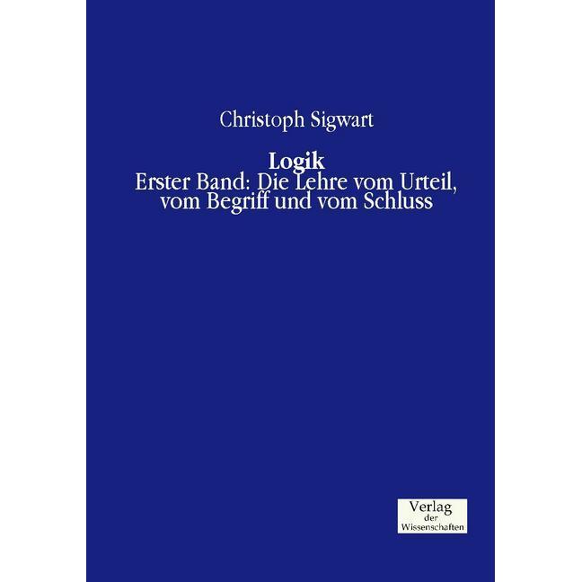Logik, Fachbücher von Christoph Sigwart