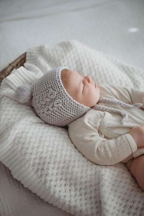 Image du produit Snuggle Hunny Merinoset Mützchen & Booties Grau