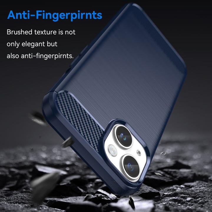 Immagine prodotto Cadorabo Custodia per Apple iPhone 14 in TPU Ultra Slim Carbonio Acciaio Inox Stile Combi (Apple iPhone 14)