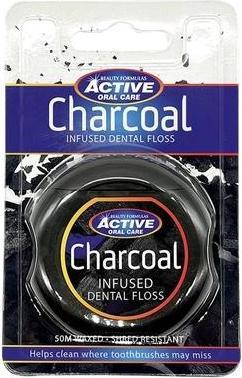 Actual product image Beauty Formulas Active Oral Care Dental Floss With Activated Carbon 50M (50 m)