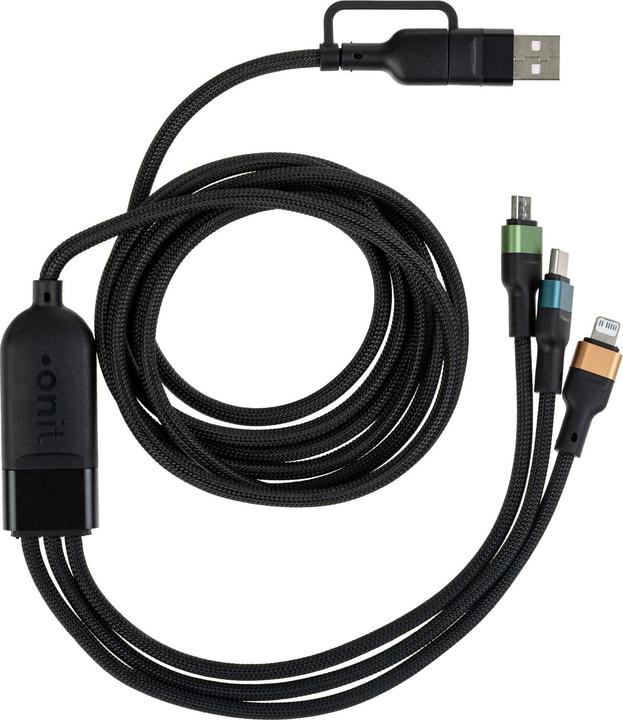 Immagine prodotto Onit USB A/USB C – USB C/Ligthning/Micro USB B (2 m, USB 2.0, 100 W)