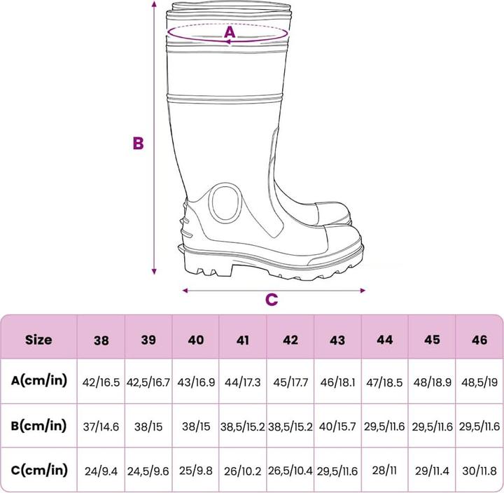 Actual product image vidaXL Gummistiefel (40)
