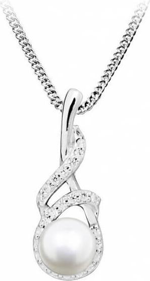 Image du produit Silver Cat Gentle collier avec perle et zircons SC413