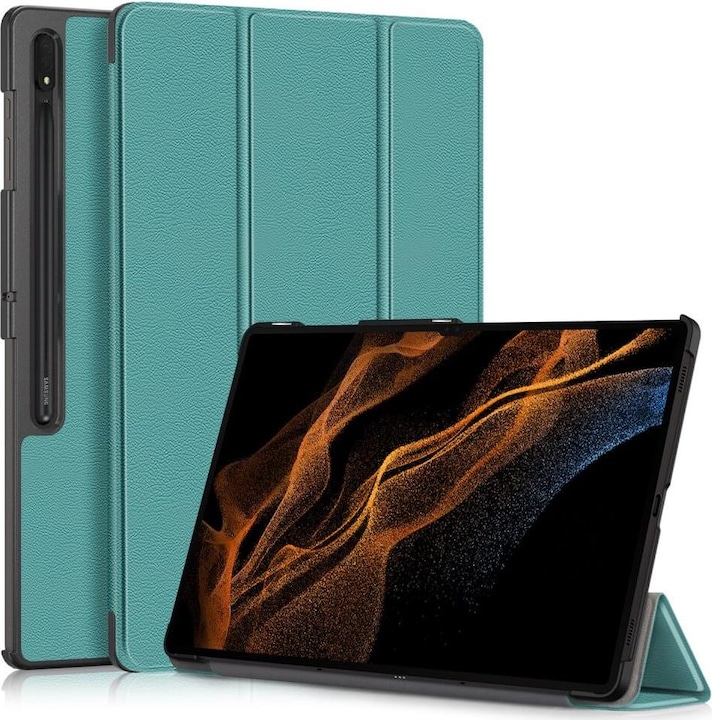 Cover-Discount Galaxy Tab S9 Ultra - Tri-fold Smart Case turquoise (Galaxy Tab S9 Ultra)