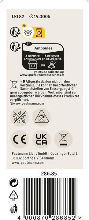 Produktbild Paulmann Kerze Flame (E14, 2.60 W, 250 lm, 1 x, F)
