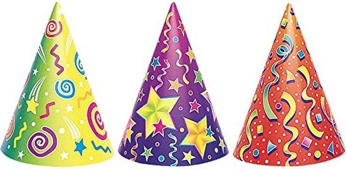 Produktbild Unique Party Kegel Partyhütchen 6erPack Papier (6 Stück)