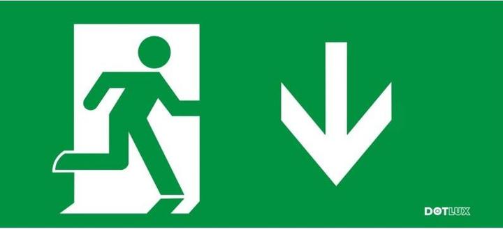 Energie-Label Dotlux Piktogramm Pfeil unten