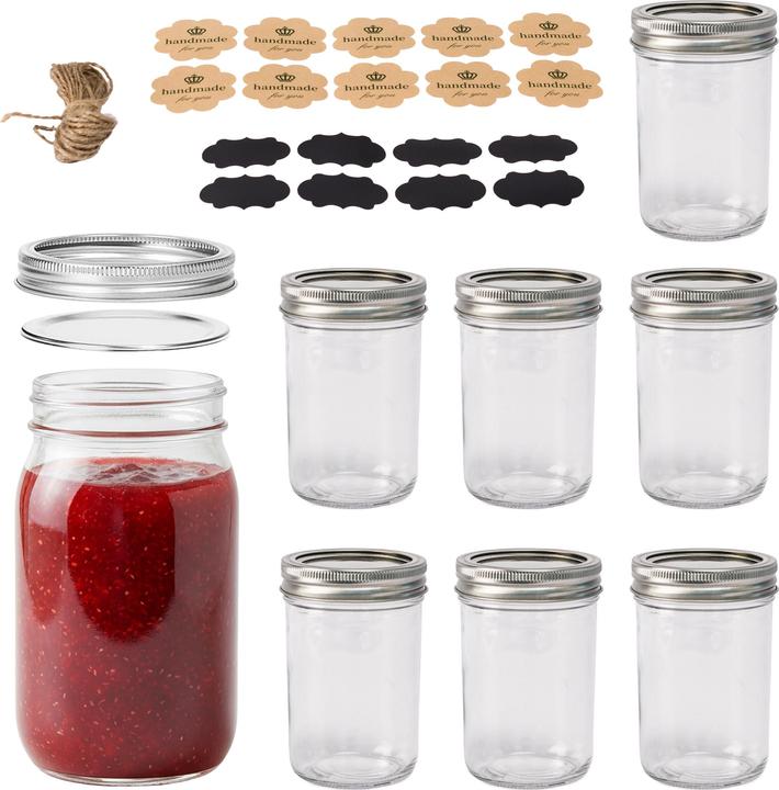 Actual product image Relaxdays 8-piece jam jar set (8 pcs., 0.50 l)