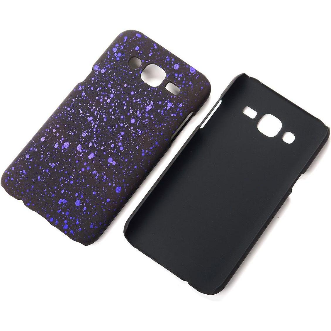 König Design Handy Hülle Schutz Case Bumper Etuis für Samsung Galaxy J5 2015 3D Sterne Lila (Samsung Galaxy J5 (2015)), ...