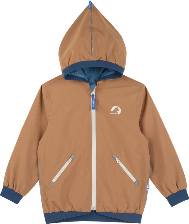 Actual product image finkid wendbare Regenjacke Muutuva almond/ (134, 140)