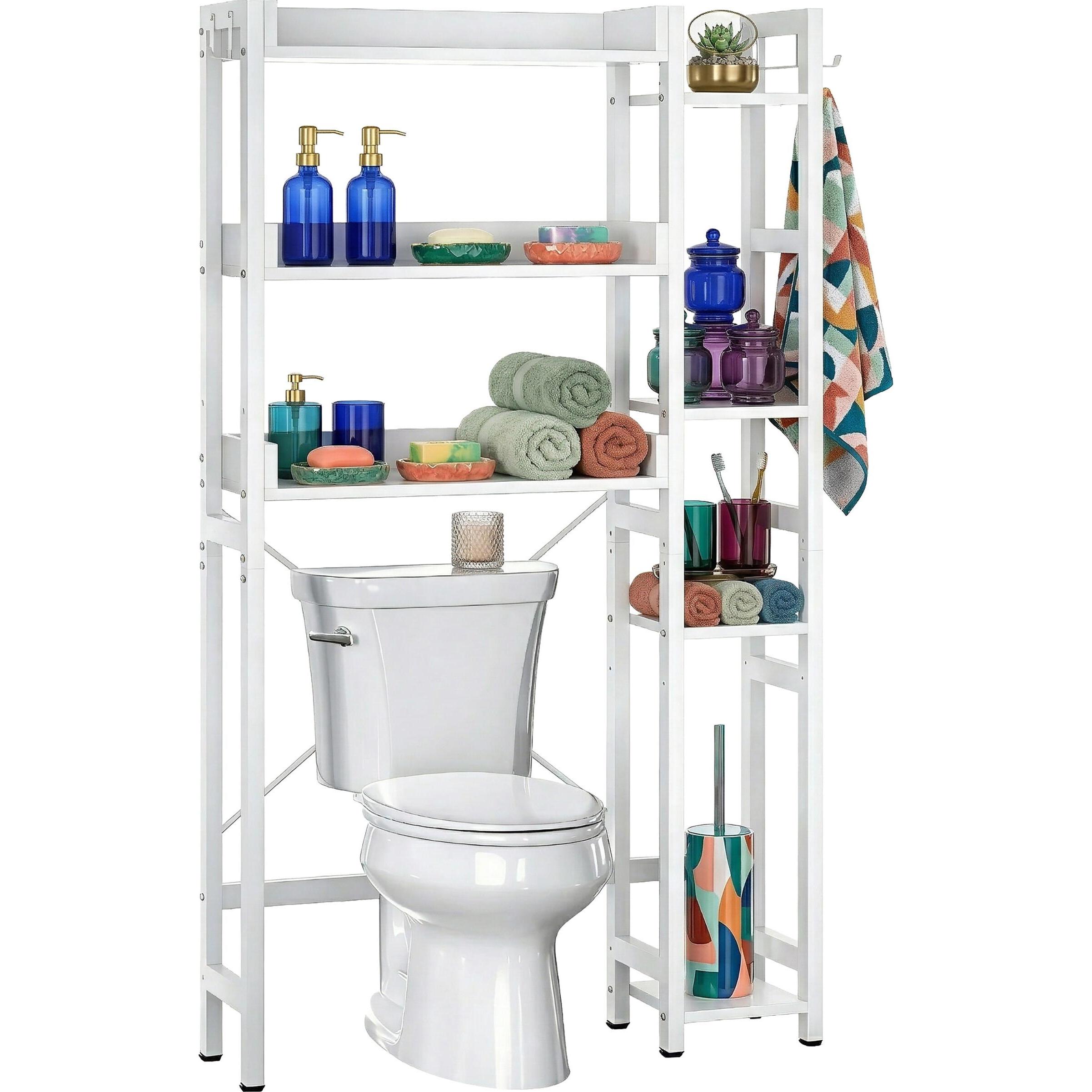 Relaxdays, Scaffale bagno, Mens. WC (80 x 24 x 161 cm)