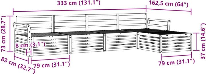 Produktbild vidaXL Outdoor-Sofa