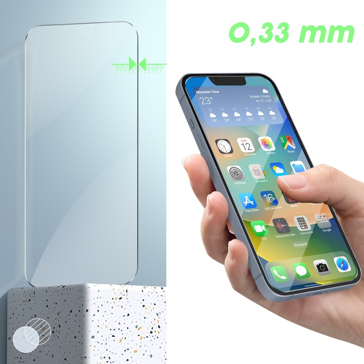 Produktbild Avizar 9H Härtegrad Glas-Displayschutzfolie (1 Stück, Apple iPhone 14)